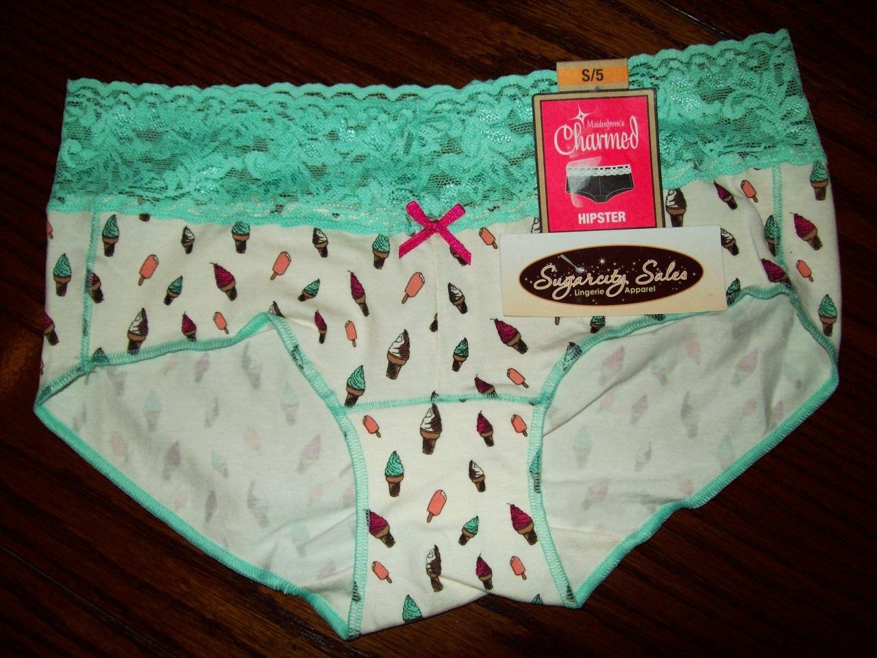 NWT MAIDENFORM CHARMED COTTON SPANDEX THONG PANTIES ANIMAL CO403 S M L